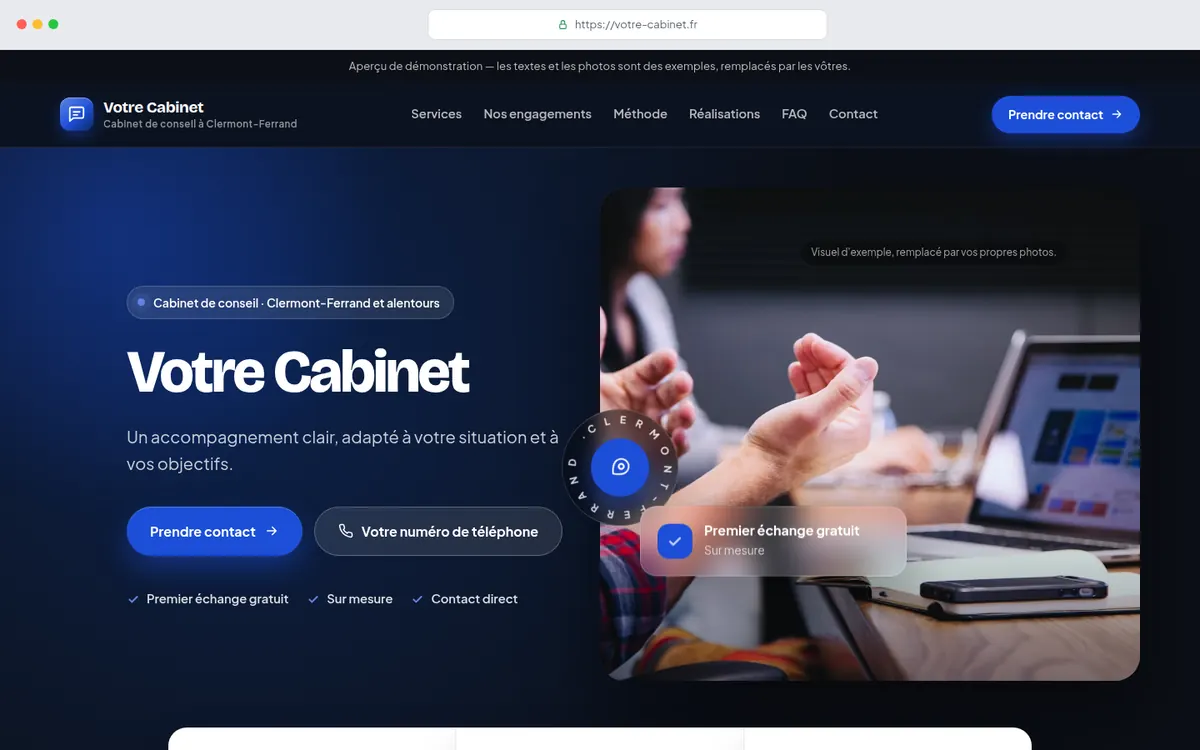Aperçu du concept professionnel