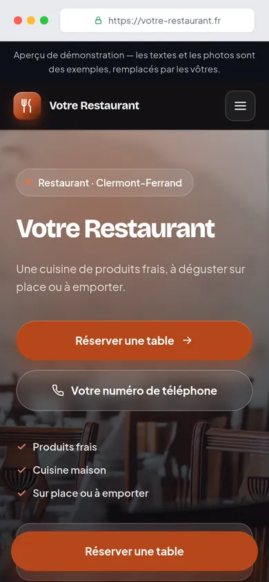 La même proposition sur smartphone